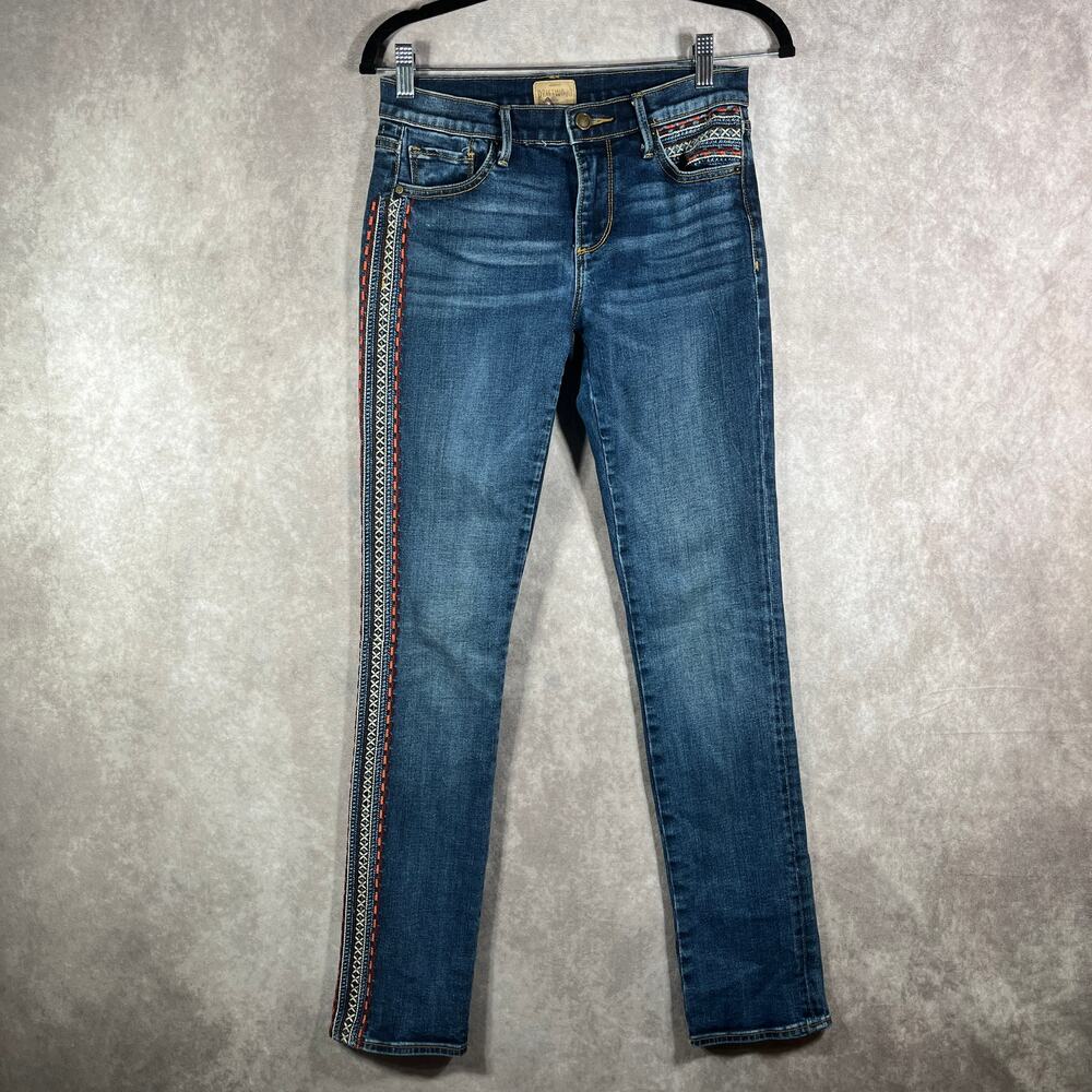 Driftwood Audrey Jeans Womens Size 26 Blue Dark Wash Denim Classic Fit Skinny